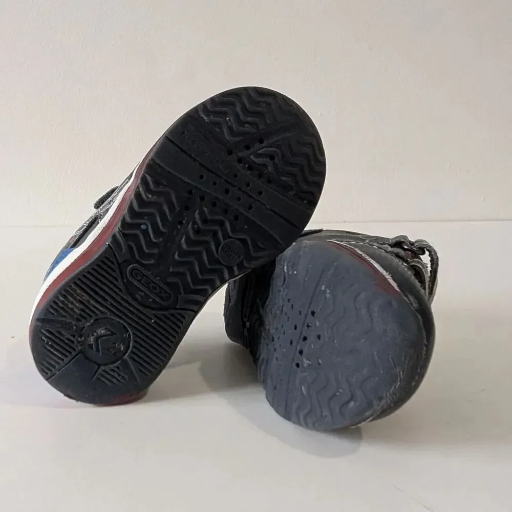 GEOX Sport Spiderman Light Up Strap Boys Sneaker 6.5